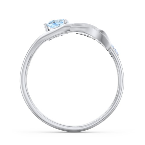 Mystical Mermaid Ring – Sterling Silver with Aquamarine and Fancy Blue Premium Zirconia