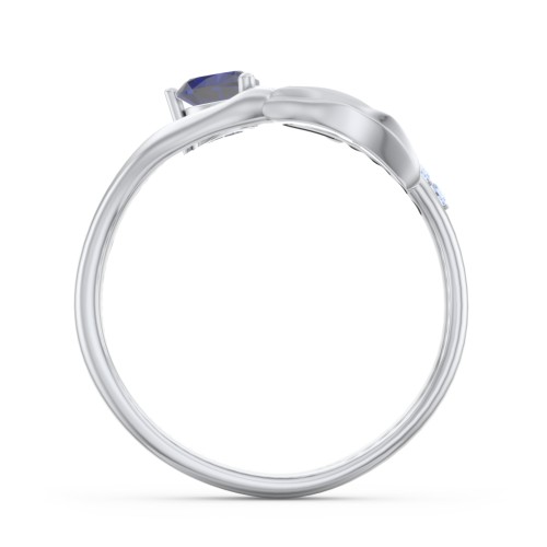 Mystical Mermaid Ring – Sterling Silver with Blue Sapphire and Fancy Blue Premium Zirconia