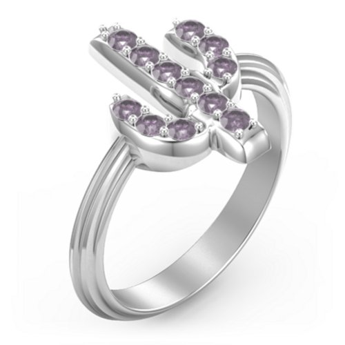 Chic In Cactus Ring – Sterling Silver with Alexandrite