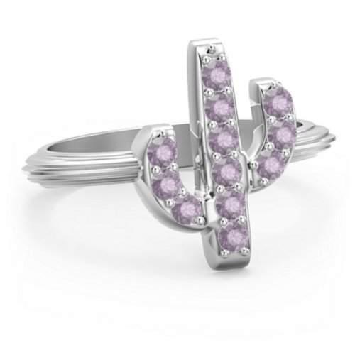 Chic In Cactus Ring – Sterling Silver with Alexandrite
