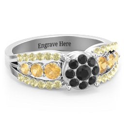 Andromeda Round Cluster Ring