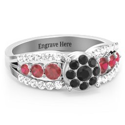 Andromeda Round Cluster Ring