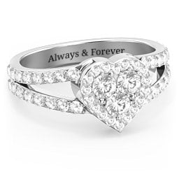 Written in the Stars Heart Cluster Ring