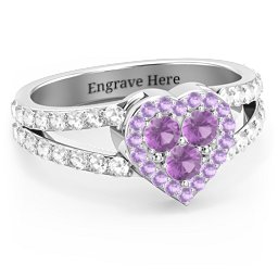 Written in the Stars Heart Cluster Ring