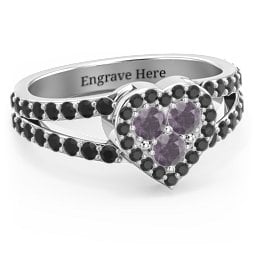 Written in the Stars Heart Cluster Ring