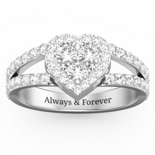 Written in the Stars Heart Cluster Ring