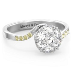 Ariel Round Cluster Ring
