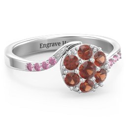 Ariel Round Cluster Ring in 925 Sterling Silver
