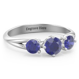 Orion’s Belt Three Stone Round Brilliant Cut Ring