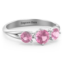 Orion’s Belt Three Stone Round Brilliant Cut Ring