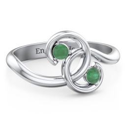 The Pinky Promise Ring in 925 Sterling Silver with Emerald