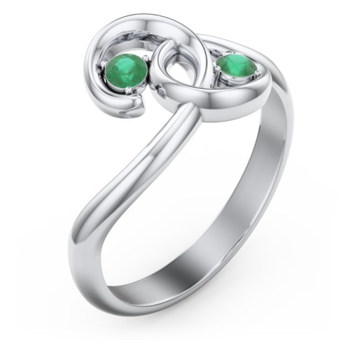 The Pinky Promise Ring – Sterling Silver with Emerald
