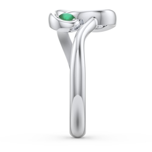 The Pinky Promise Ring – Sterling Silver with Emerald