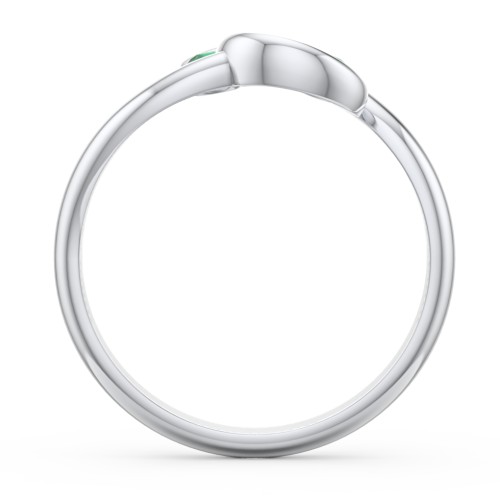 The Pinky Promise Ring – Sterling Silver with Emerald