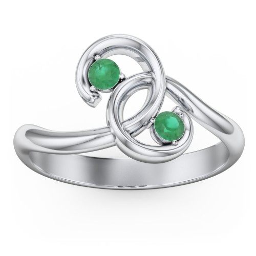The Pinky Promise Ring – Sterling Silver with Emerald