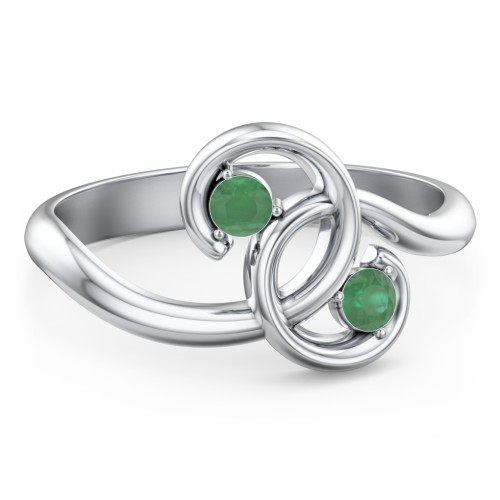 The Pinky Promise Ring – Sterling Silver with Emerald
