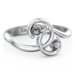 The Pinky Promise Ring in 925 Sterling Silver with Smokey Quartz