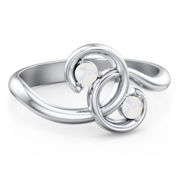 The Pinky Promise Ring in 925 Sterling Silver with Opal