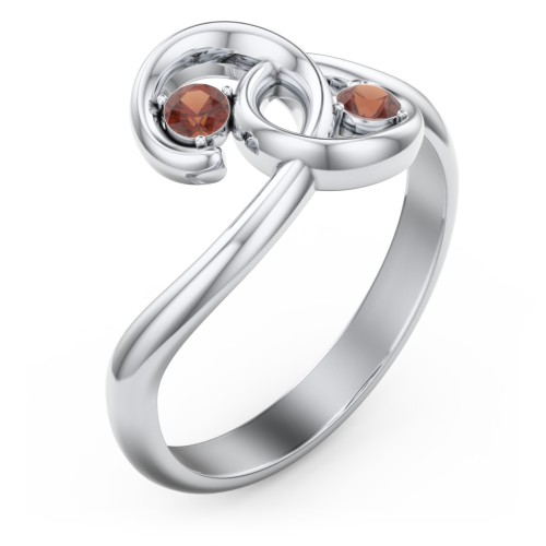 The Pinky Promise Ring – Sterling Silver with Garnet