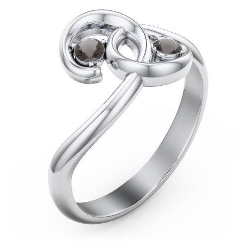 The Pinky Promise Ring – Sterling Silver with Smokey Quartz