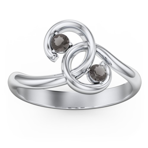 The Pinky Promise Ring – Sterling Silver with Smokey Quartz