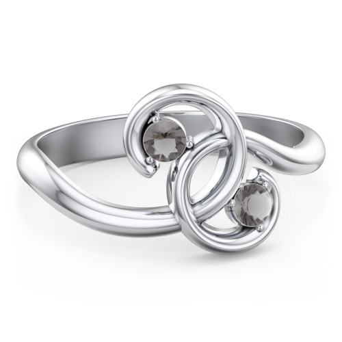 The Pinky Promise Ring – Sterling Silver with Smokey Quartz