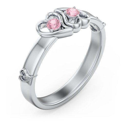 Shape of My Heart Ring – Sterling Silver with Pink Tourmaline