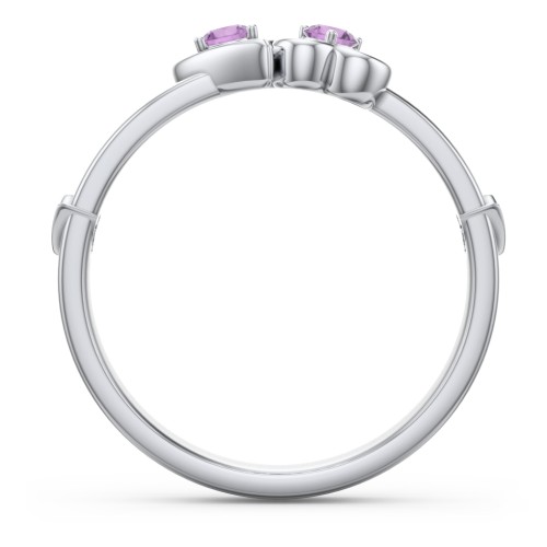 Shape of My Heart Ring – Sterling Silver with Amethyst
