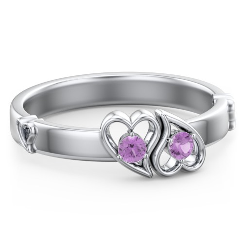 Shape of My Heart Ring – Sterling Silver with Amethyst