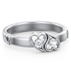 Shape of My Heart Ring – 10K Rose Gold with Cubic Zirconia