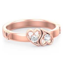 Shape of My Heart Ring in 10K Solid Rose Gold