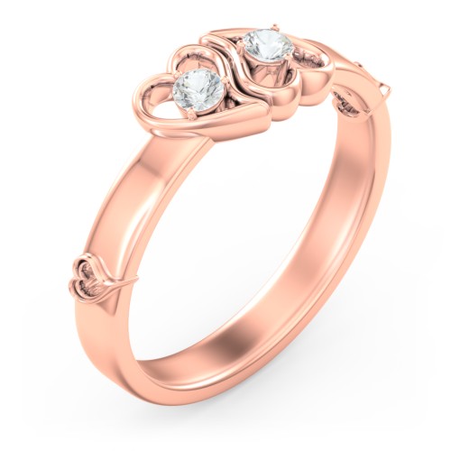 Shape of My Heart Ring – 10K Rose Gold with Cubic Zirconia