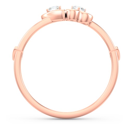 Shape of My Heart Ring – 10K Rose Gold with Cubic Zirconia