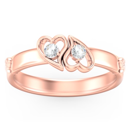 Shape of My Heart Ring – 10K Rose Gold with Cubic Zirconia