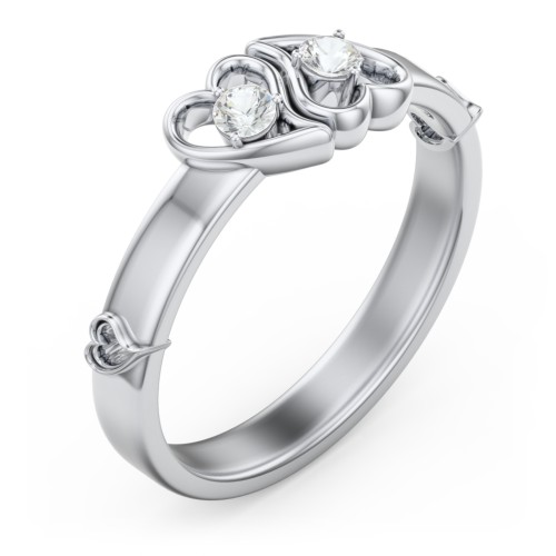 Shape of My Heart Ring – Sterling Silver with Cubic Zirconia