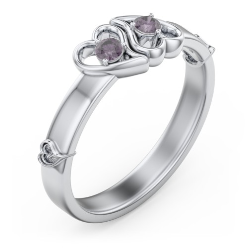 Shape of My Heart Ring – Sterling Silver with Alexandrite