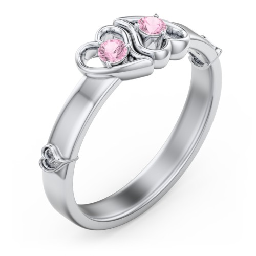 Shape of My Heart Ring – Sterling Silver with Pink Tourmaline