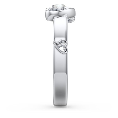 Shape of My Heart Ring – Sterling Silver with Cubic Zirconia