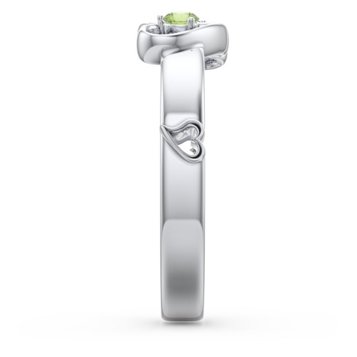 Shape of My Heart Ring – Sterling Silver with Peridot