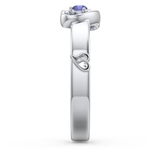 Shape of My Heart Ring – Sterling Silver with Blue Sapphire