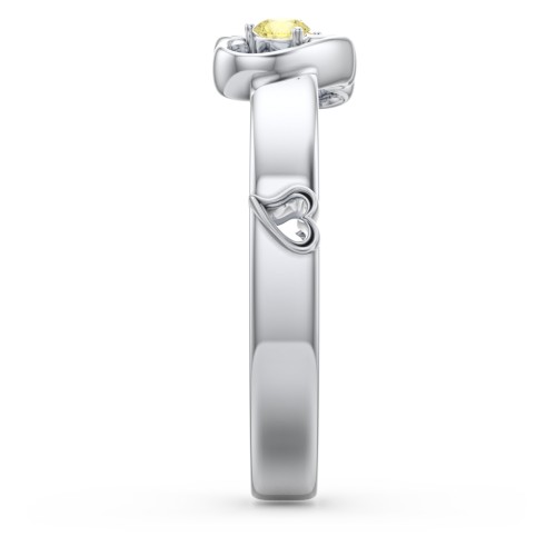 Shape of My Heart Ring – Sterling Silver with Citrine