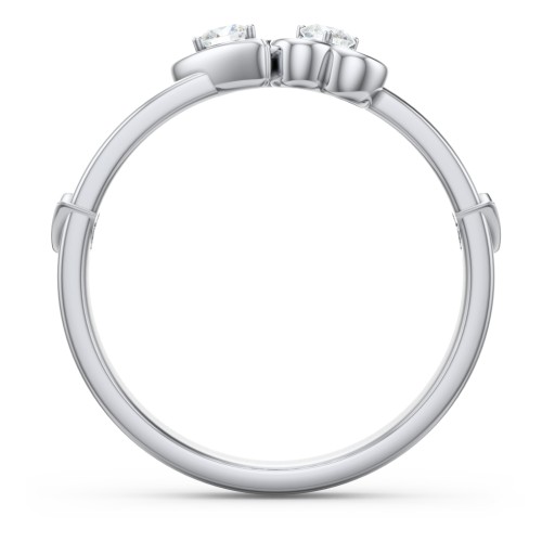 Shape of My Heart Ring – Sterling Silver with Diamond