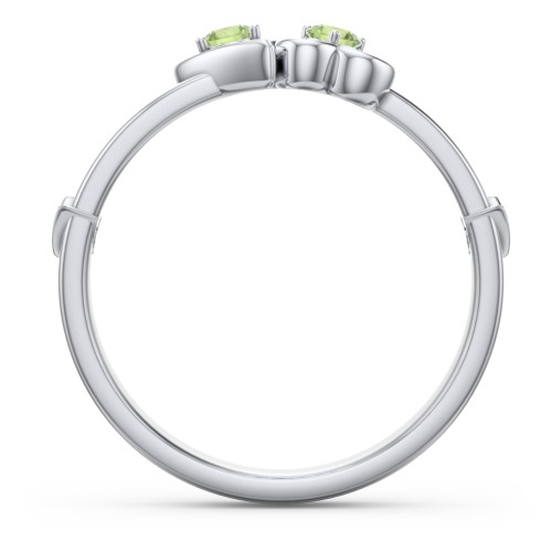 Shape of My Heart Ring – Sterling Silver with Peridot