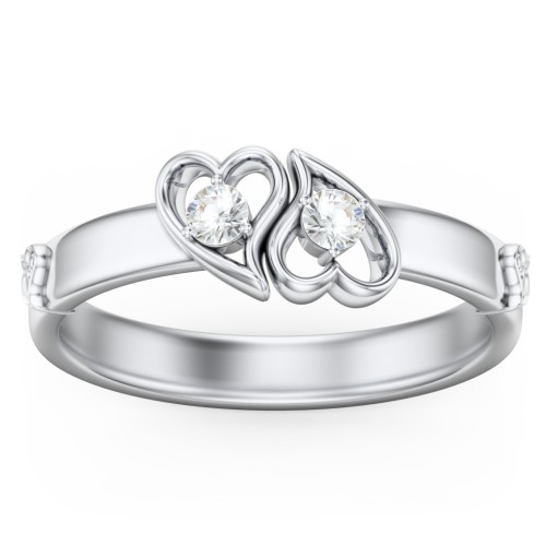 Shape of My Heart Ring – Sterling Silver with Cubic Zirconia