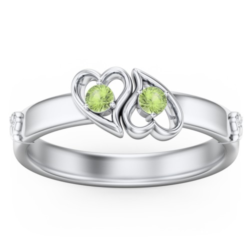 Shape of My Heart Ring – Sterling Silver with Peridot