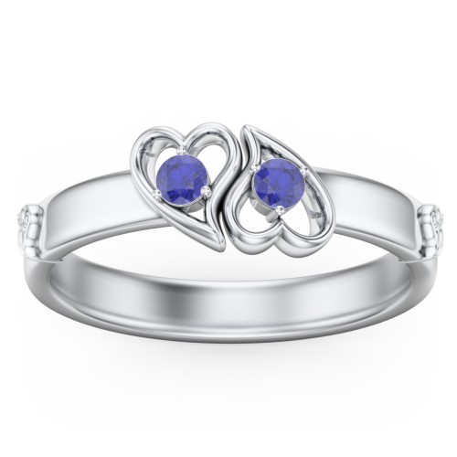 Shape of My Heart Ring – Sterling Silver with Blue Sapphire