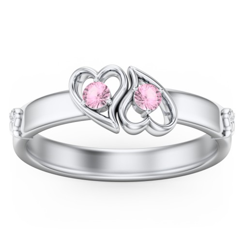 Shape of My Heart Ring – Sterling Silver with Pink Tourmaline