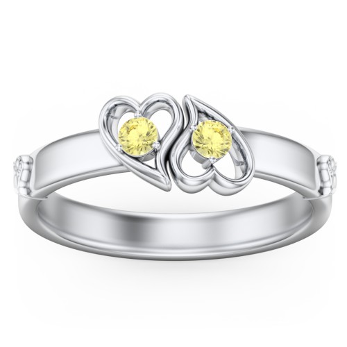 Shape of My Heart Ring – Sterling Silver with Citrine