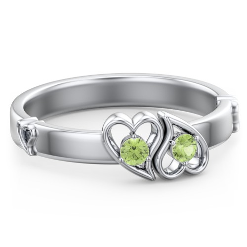 Shape of My Heart Ring – Sterling Silver with Peridot