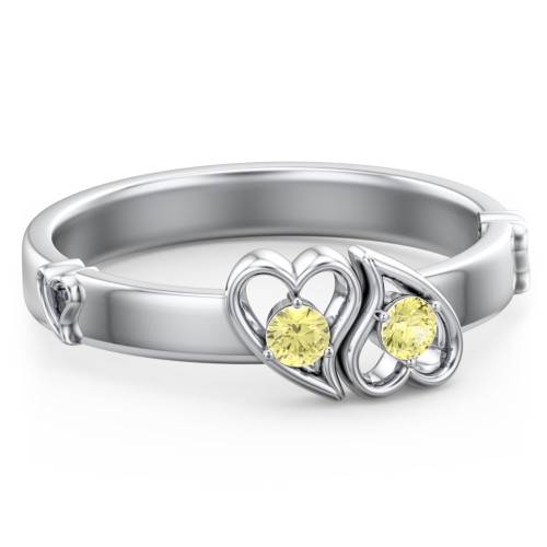 Shape of My Heart Ring – Sterling Silver with Citrine